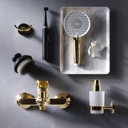 F85A10099 X-Joy, смеситель д/ванны/душа, золото, артикул F85A10099