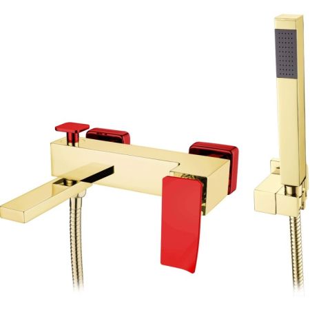 Смеситель для ванны Q GoldRed.2_Комплект, артикул 143-GR.2