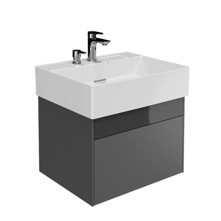 Тумба LOGICA подвесная 2 ящика 60 см, стальной серый, артикул LOG.60.2\ST