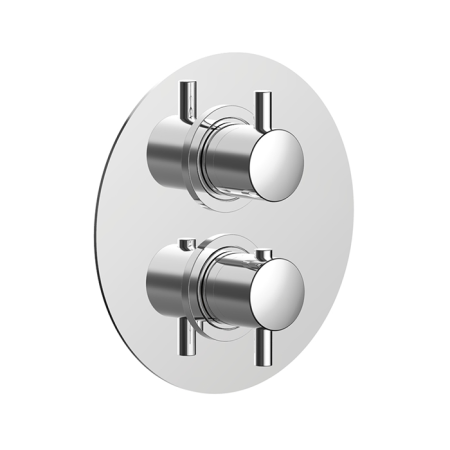 Смеситель для душа, Cisal, Less New, тип регулирования воды-термостатический картридж, тип установки-встраиваемый, внутренняя часть-необходимо заказать, цвет-хром, артикул LN01820021