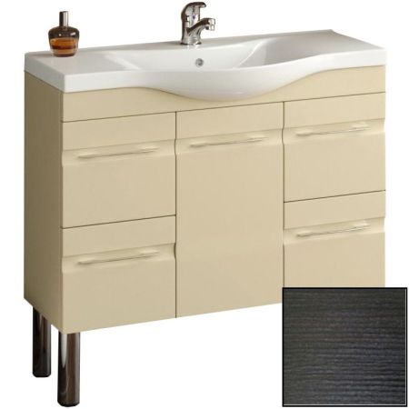 Тумба с раковиной SanVit Прима 90 kprim090 с фактурой под дерево прямые ручки Венге, артикул kprim090