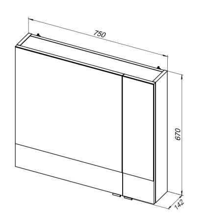 Зеркальный шкаф Aquanet Верона 75 белый, артикул 00175381