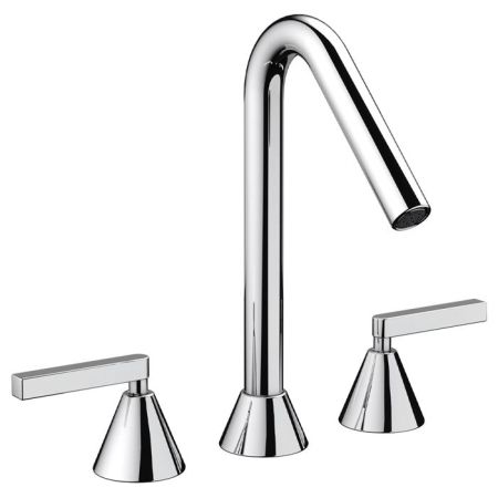 Nicolazzi Flag  Смеситель для раковины на 3 отв, излив 148 мм, цвет хром, артикул 4808MTCCR91