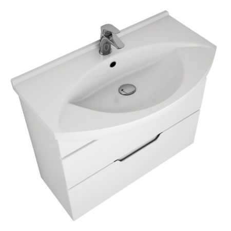 Тумба с раковиной подвесная/напольная Dreja Laguna Plus 105 см, белый, артикул 99-0108-com
