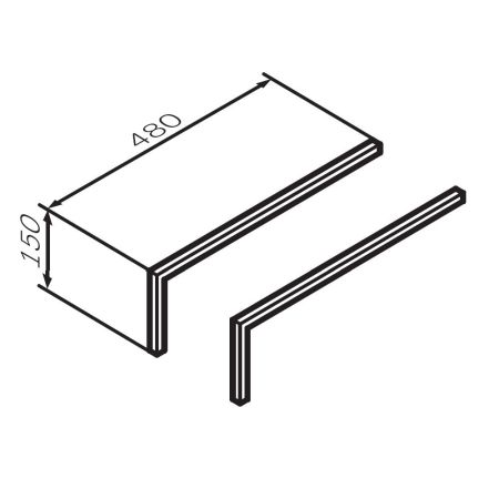 M8FLEGS015GM Func, Ножки для тумбы 15 см, цвет графит матовый, артикул M8FLEGS015GM