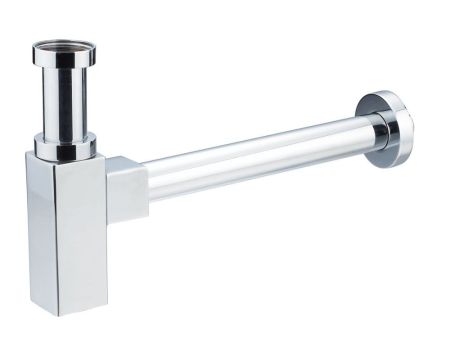 AQG, квадратный сифон СUADRADO  1”1/4 из латуни, цвет хром, артикул 40S010125