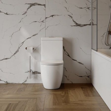 Унитаз напольный Maretti Elena безободковый с микролифтом, EA10MNBM18-844, белый, артикул EA10MNBM18-844