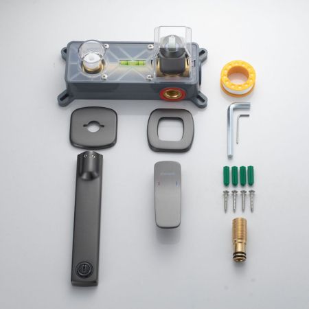 Смеситель для раковины встраиваемый Shevanik S9941T, оружейная сталь