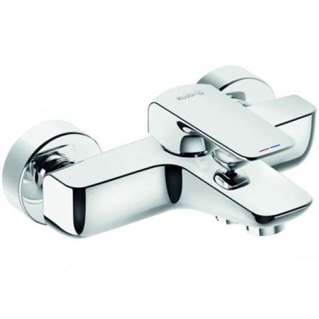 Смеситель для ванны и душа, Kludi, Ameo, тип открывания воды-однорычажный, тип регулирования воды-керамический картридж, монтаж-настенный, отверстия для монтажа-2, вынос излива, мм-160, автоматический переключатель душ/ванна, отвод для душа G 1/2, цвет-хр, артикул 414450575