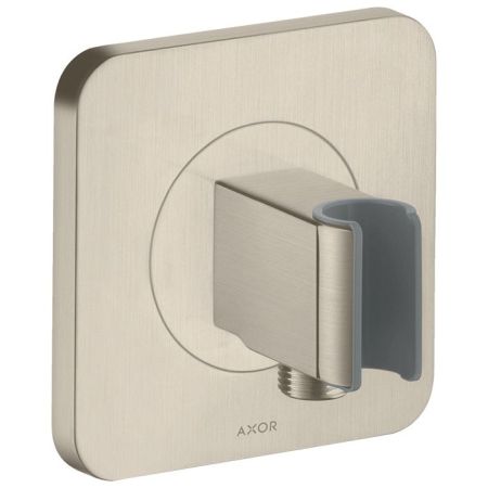 AX ShowerSelect Вывод воды с клапаном и держателем ручного душа, ½’, цвет: Шлифованный никель, артикул 36724820