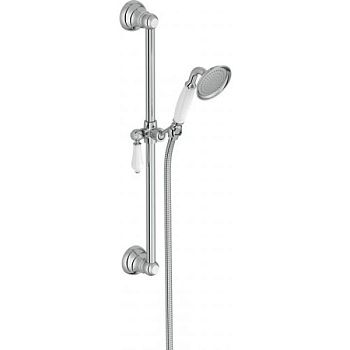 E24364-CP LOUISE Стойка для ручного душа + ручной душ со шлангом, хром