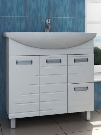 Тумба под раковину Vigo Diana 80 Белая, артикул Diana-2-800(Балтика)