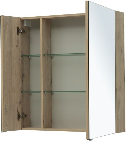 Зеркальный шкаф Aquanet Алвита New 80 дуб веллингтон белый, артикул 00277537