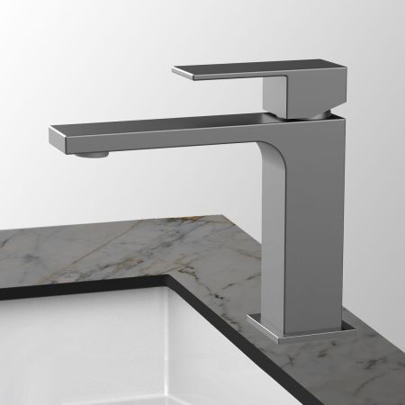 Смеситель для раковины Cube VBF-1C01GM однорычажный, вороненая сталь, артикул VBF-1C01GM