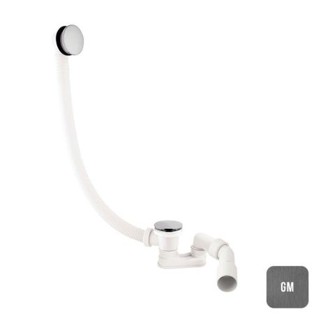 Слив-перелив, Almar, для ванны, цвет-Gun Metal Brushed PVD