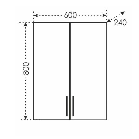 Шкаф подвесной "Дублин 600*800" над стиральной машиной, артикул 423001
