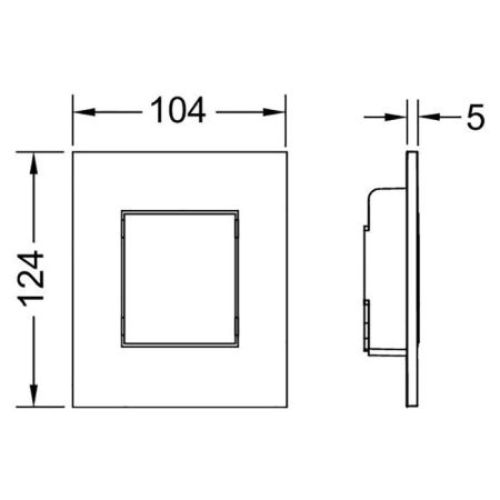 TECEnow Urinal. Панель смыва с клавишей, черная матовая, артикул 9242406