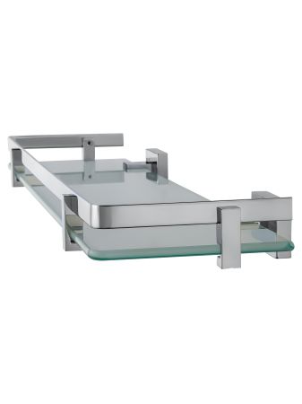 Стеклянная полка для ванной WONZON & WOGHAND FLAT, Хром (WW-9727)