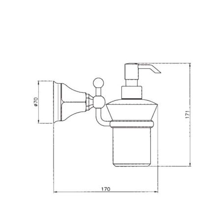 Nicolazzi Teide Дозатор для жидкого мыла подвесной, цвет: золото/белый, артикул 1489GO05