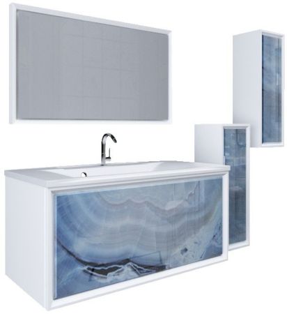 Шкаф пенал Marka One Seattle 30П L Black stone, артикул У73220