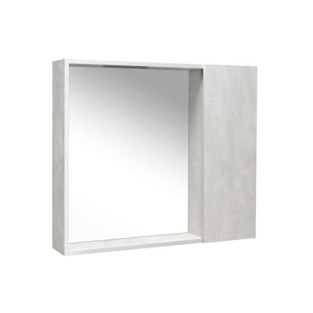 Зеркальный шкаф VIANT "Берлин" 80 правый/левый без света цемент 136х800х700 (VBER80C-ZSH), артикул VBER80C-ZSH