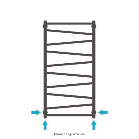 Полотенцесушитель водяной Сирокко 1000х500 (Матовый Чёрный)