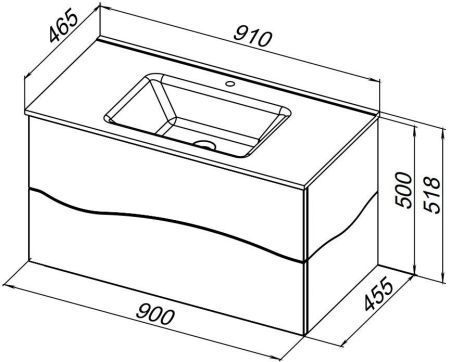 Тумба под раковину Allen Brau Glority 90 1.35001.NW дуб антик, артикул 1.35001.NW