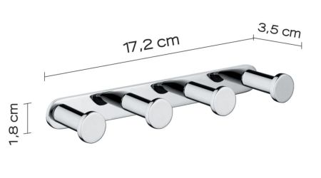 Gedy Canarie, крючок четверной, цвет хром, артикул A228(13)
