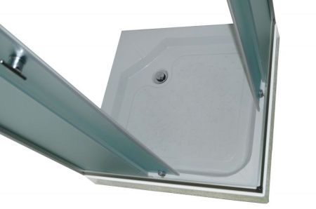 Душевой уголок Parly ZEQ811 80х193 профиль Матовый алюминиевый стекло матовое