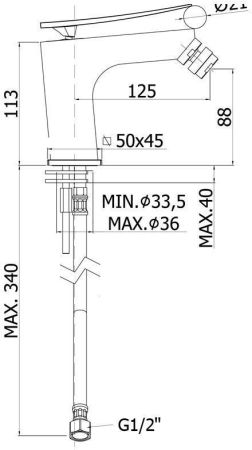Смеситель для биде Paffoni Elys ELY131CR, артикул ELY131CR