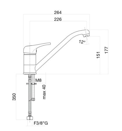 Смеситель для кухни Fiore PLANET 37CR4110, хром, артикул 37CR4110