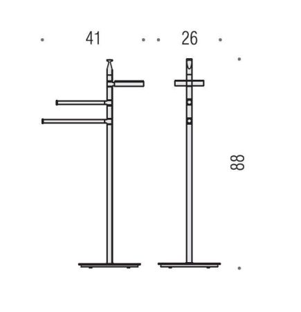 Colombo Planets Стойка 88 см, цвет: хром, артикул B9814.CR