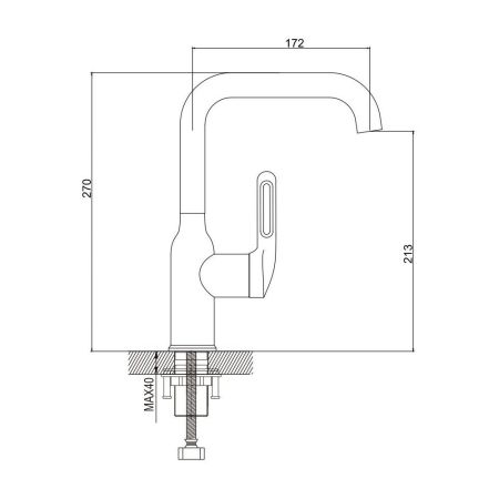 Смеситель для раковины Raffine F201H, черный