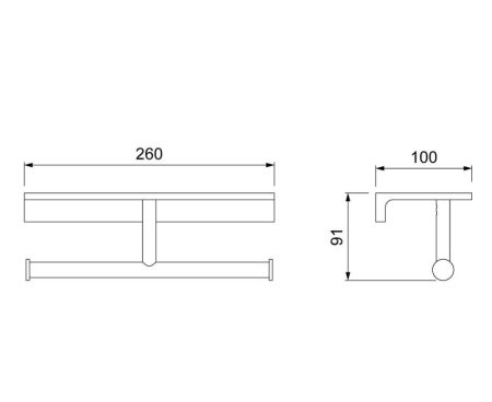 Держатель туалетной бумаги Timo Selene 12045/03 Черный, артикул 12045/03