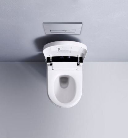 Электронный унитаз-биде подвесной с инсталляцией и черной матовой кнопкой TIMO (TЕ-751B), артикул TE-751B