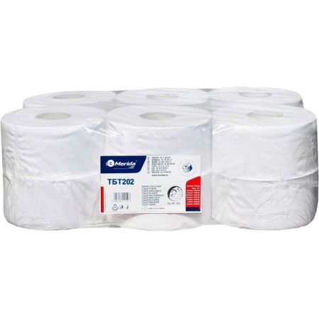 Туалетная бумага Merida Top Mini ТБТ202 Белая, артикул ТБТ202