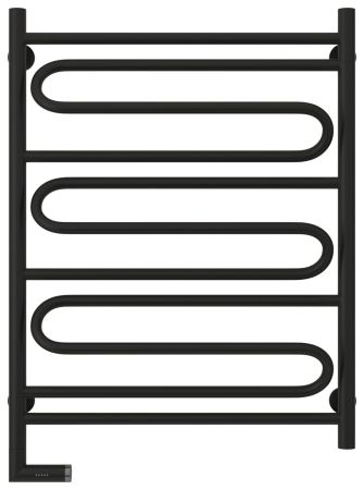 Полотенцесушитель электрический "ЭЛЕГИЯ 2.0" 800х600 / МЭМ левый (Матовый черный), артикул 31-5218-8060