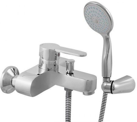 Смеситель для ванной, шланг 150см, держатель передвежной