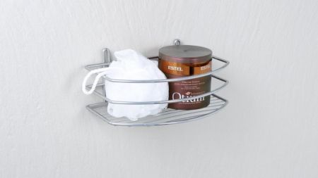 Полка Fixsen овальная одноэтажная цвет серый (FX-720-1), артикул FX-720-1