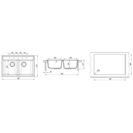 Кухонная мойка Dr. Gans АСТРА 25.060.E0780.408, серый, артикул 25.060.E0780.408