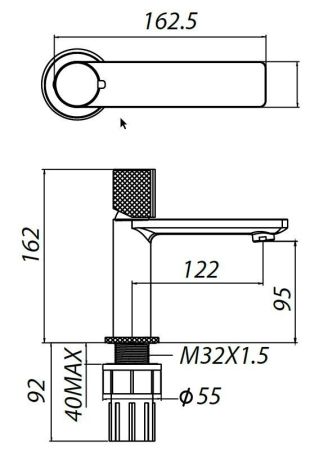 Смеситель для раковины Allen Brau Liberty 5.33001-31 черный матовый, артикул 5.33001-31