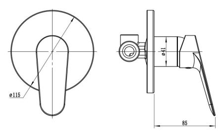 Смеситель для душа ESKO Kazan White KZ83W