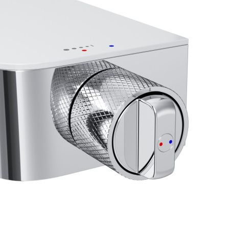 F8F10500 Func, смеситель для душа, кнопочный с полкой, с изливом, хром