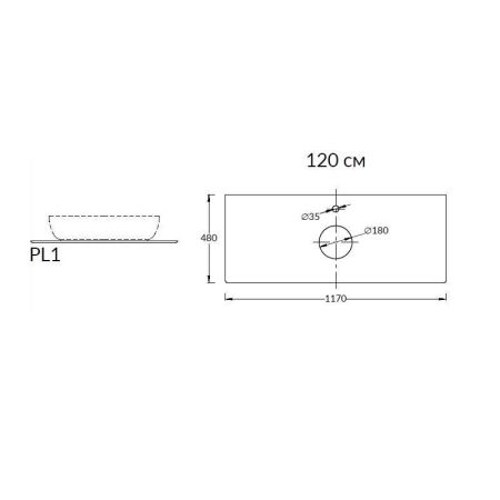 Спец. изделие декоративное из керамогранита Про Феррум 120, коричневое, артикул PL1.DD571300R\120