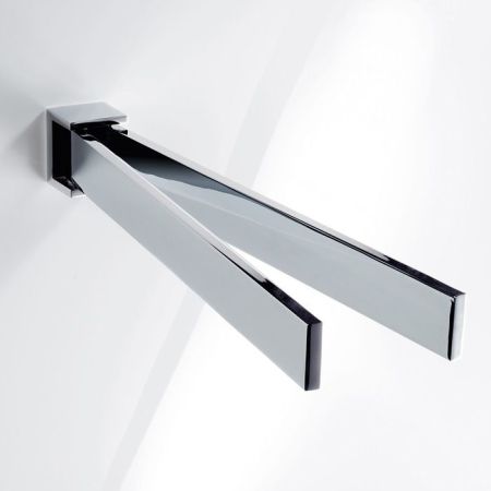 Decor Walther Brick HTH2 Полотенцедержатель двойной 41см, поворотный, цвет: хром, артикул 0592300