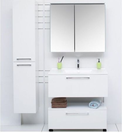 Зеркальный шкаф De Aqua Алюминиум 90 AL 505 090 S серебро