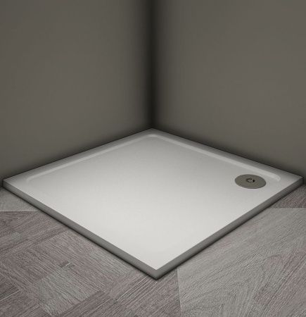 Душевой поддон Veconi Tezeo stone TZ-08, 900x900x30, искусственный камень, белый