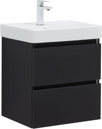 Тумба под раковину Aquanet Вега 2.0 50 черный, артикул 00337952