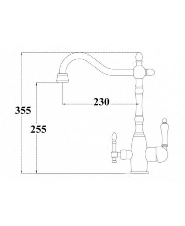 Смеситель для кухни ZorG Sanitary ZR 312-33 YF BLACK BRONZE Черный Бронза, артикул ZR 312-33 YF BLACK BRONZE