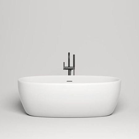 Ванна, Salini, LUCE, ширина, мм-1700, глубина, мм-860, высота, мм-585, водоизмещение (л)-347, тип установки-отдельностоящий, форма-овальная, сифон, интегрированный слив-перелив-в комплекте, донный клапан "Click-Clack" цвет-белый, материал-S-Stone (искуств, артикул 100121M